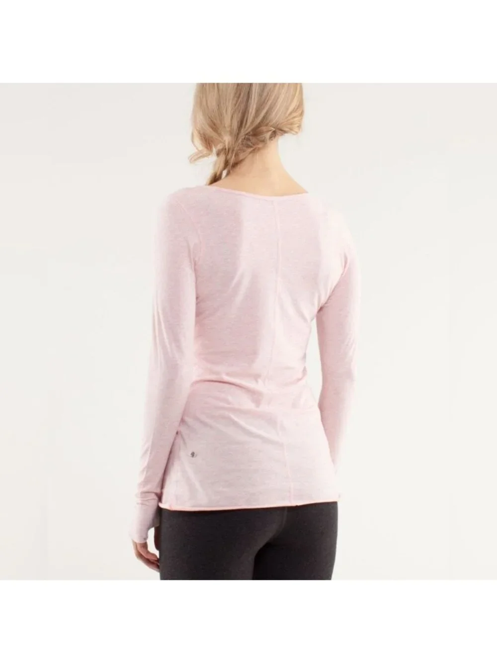 Lululemon My Mantra Long Sleeve Heathered Blush Quartz